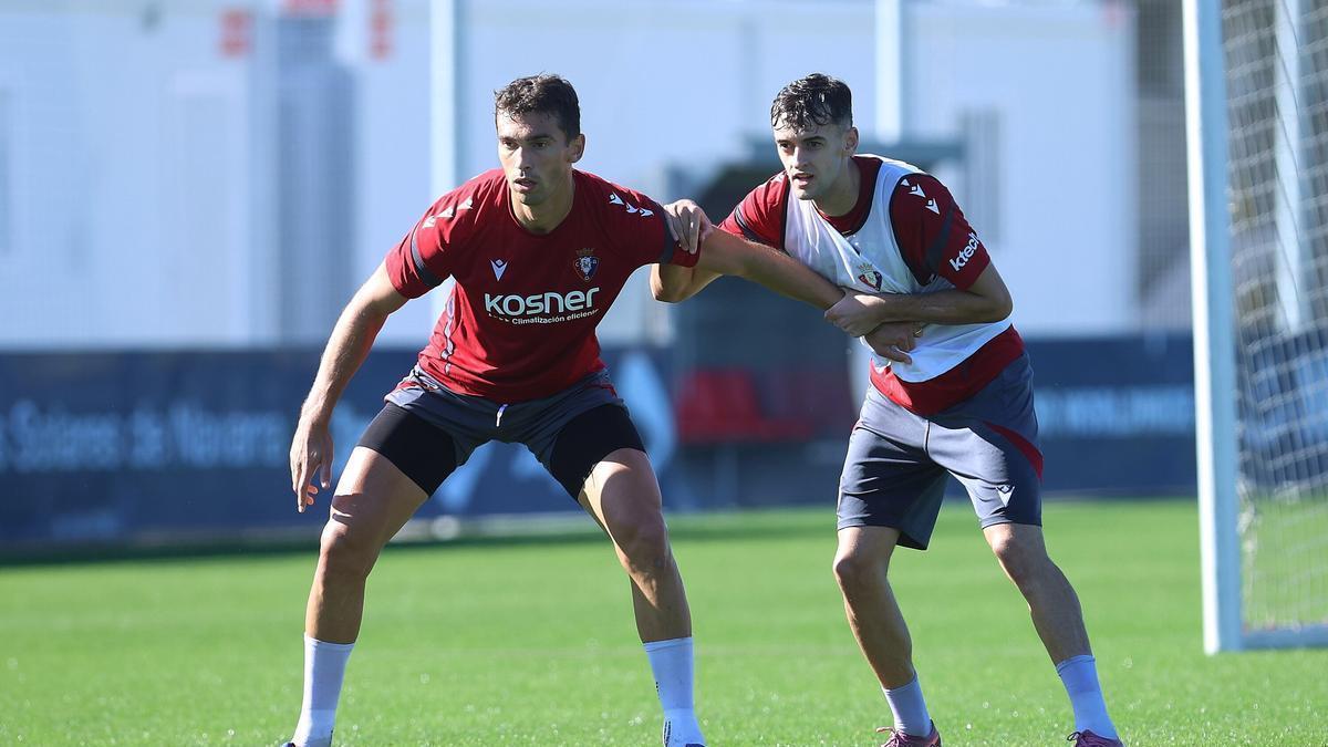 Lucas Torró y Aimar, en el entrenamiento del pasado 30 de octubre.