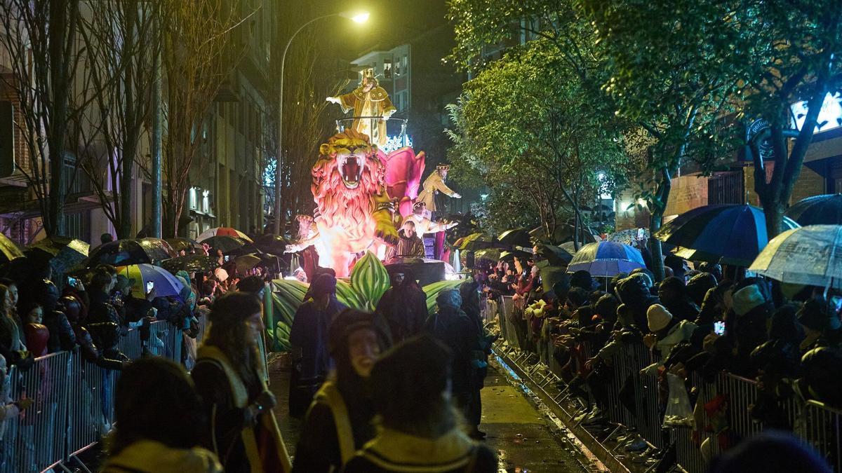 Celebración de la Cabalgata de los Reyes Magos por las calles de Pamplona, el pasado 5 de enero.