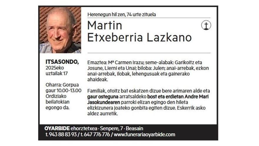 MARTIN ETXEBERRIA LAZKANO