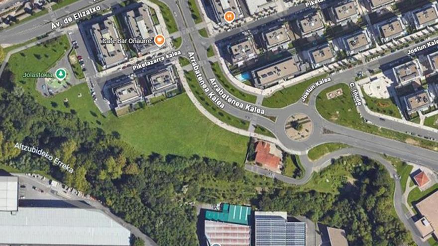 Localización de la parcela donde se construirá el tercer ambulatorio de Irun, el de Oinaurre