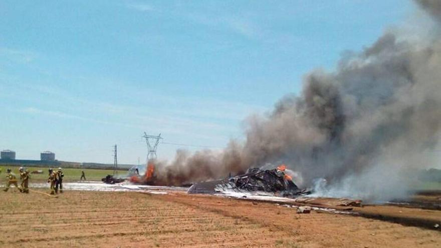 Imagen del Airbus A400, un avión militar que se ha estrellado a una milla del aeropuerto de San Pablo de Sevilla.