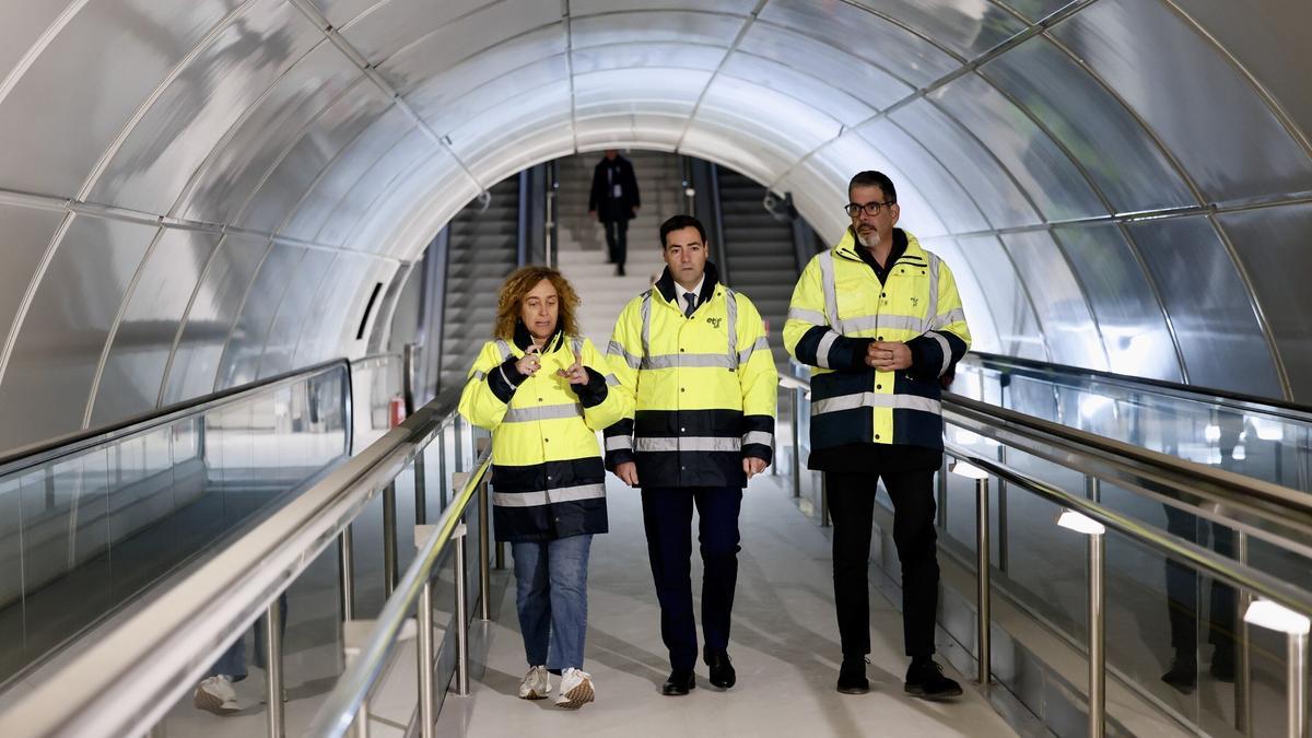 Goia, acompañado del lehendakari, durante su última visita a las obras del Topo.