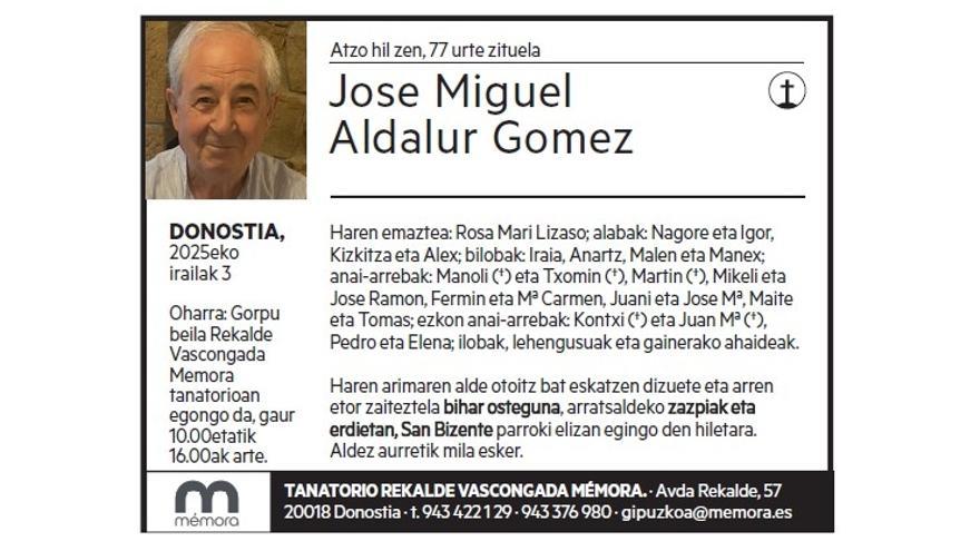 JOSE MIGUEL ALDALUR GOMEZ