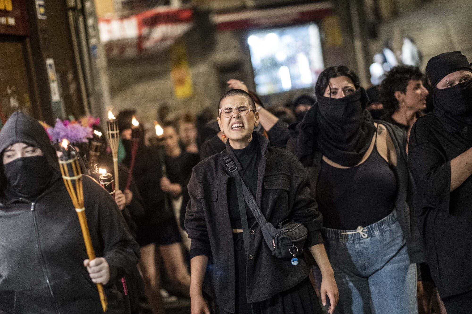 Manifestación nocturna en Pamplona contra las agresiones sexuales