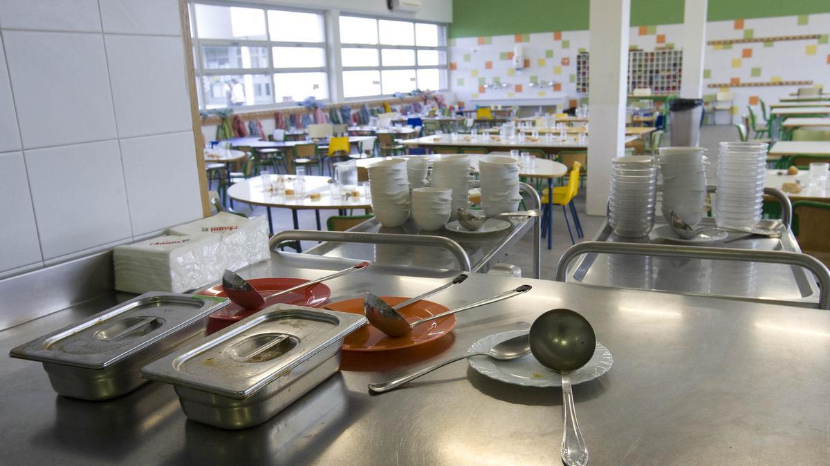 Un comedor escolar de Vitoria.