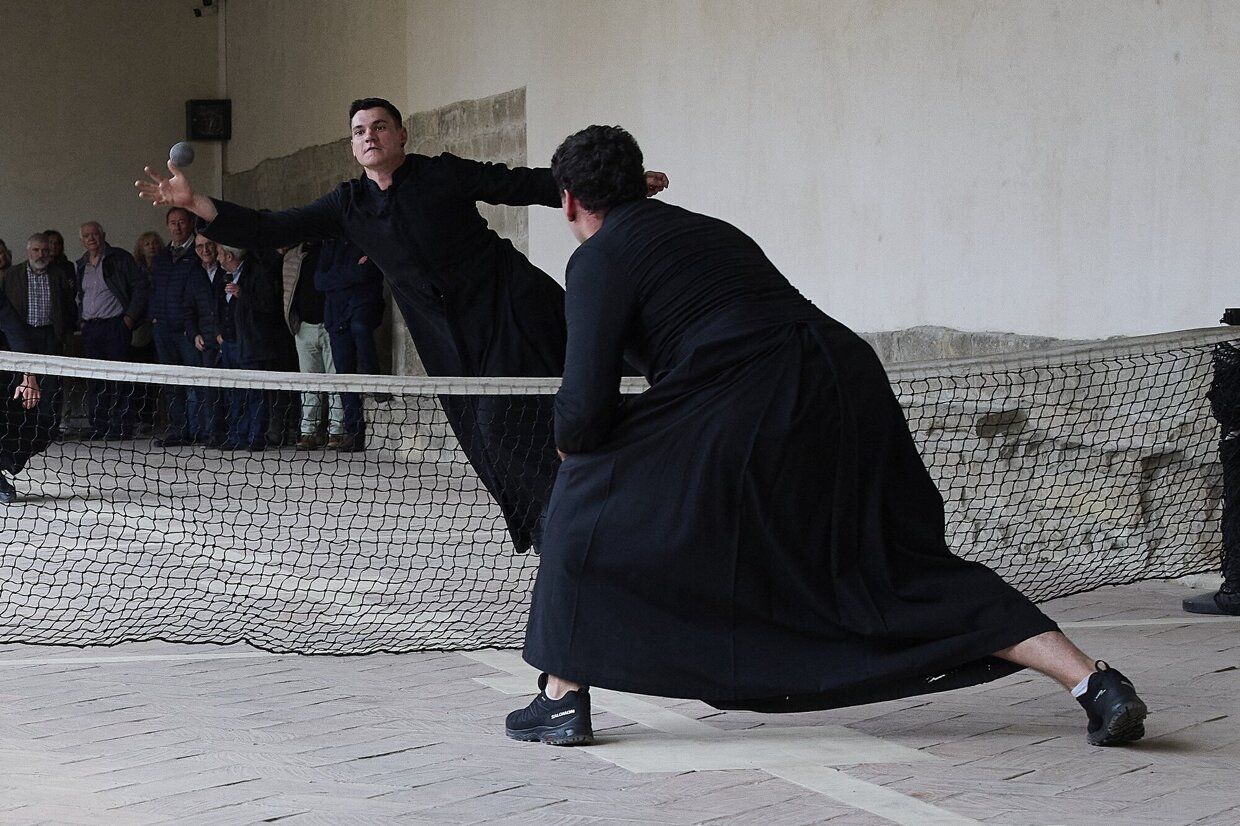 Partido de paxaka en la catedra de Pamplona
