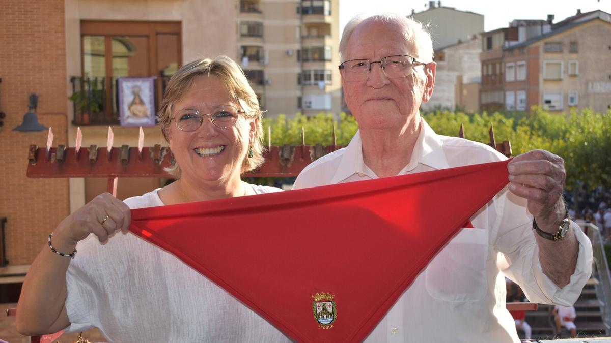 Mª Jesús Martínez y su padre, Jesús Mª Martínez.