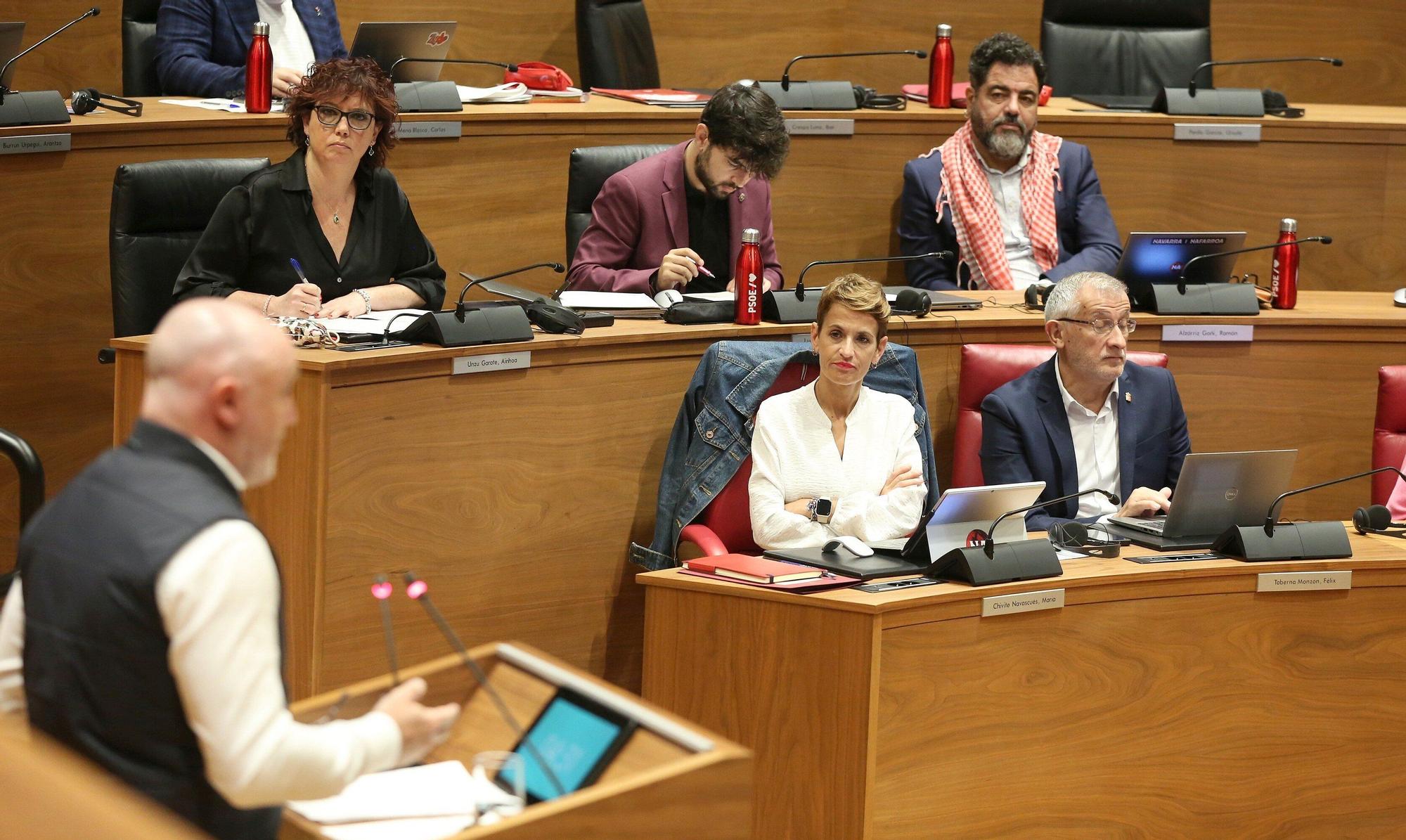 Fotos del pleno del Parlamento de Navarra del jueves 2 de octubre