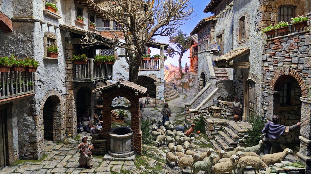 Belén de la infancia de Jesús, una de las escenas que plasman con maestría.