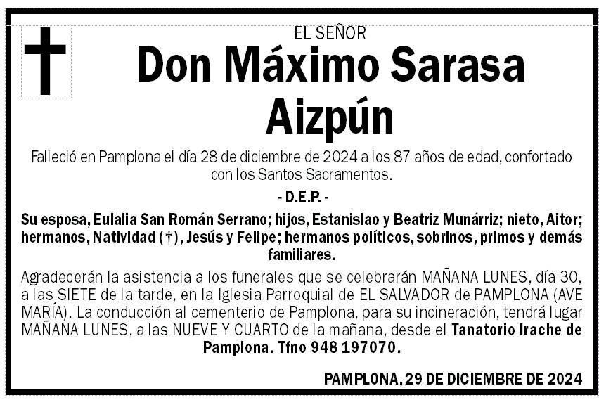 Máximo Sarasa Aizpún