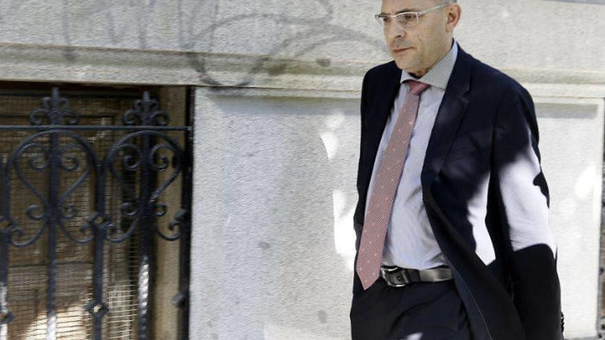 El juez Elpidio Silva a su llegada al Tribunal Superior de Justicia de Madrid.