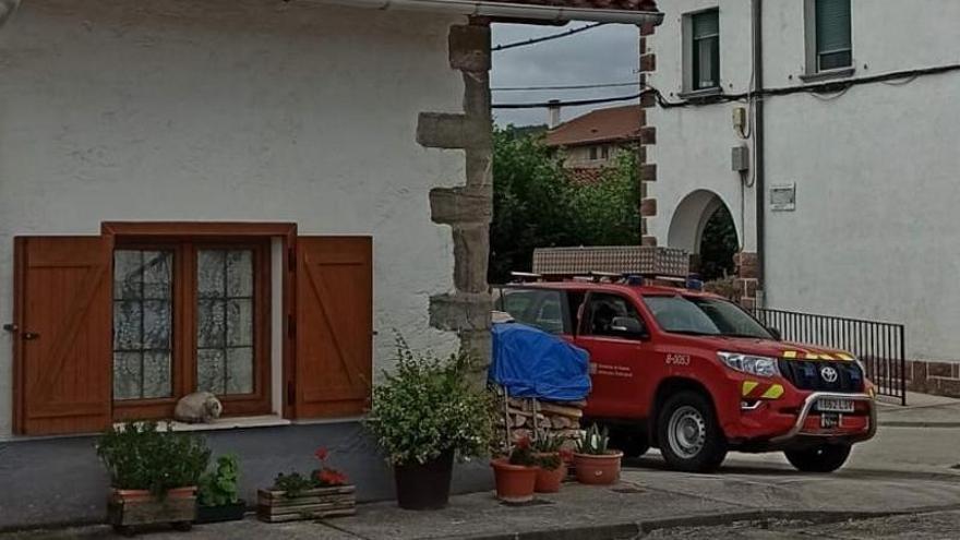 Imagen del lugar de los hechos, compartida por los bomberos de Navarra