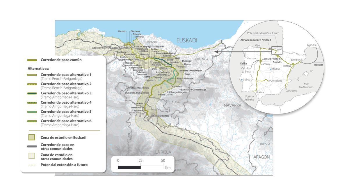 PCI 9.1.3. Infraestructura interior de hidrógeno en España.