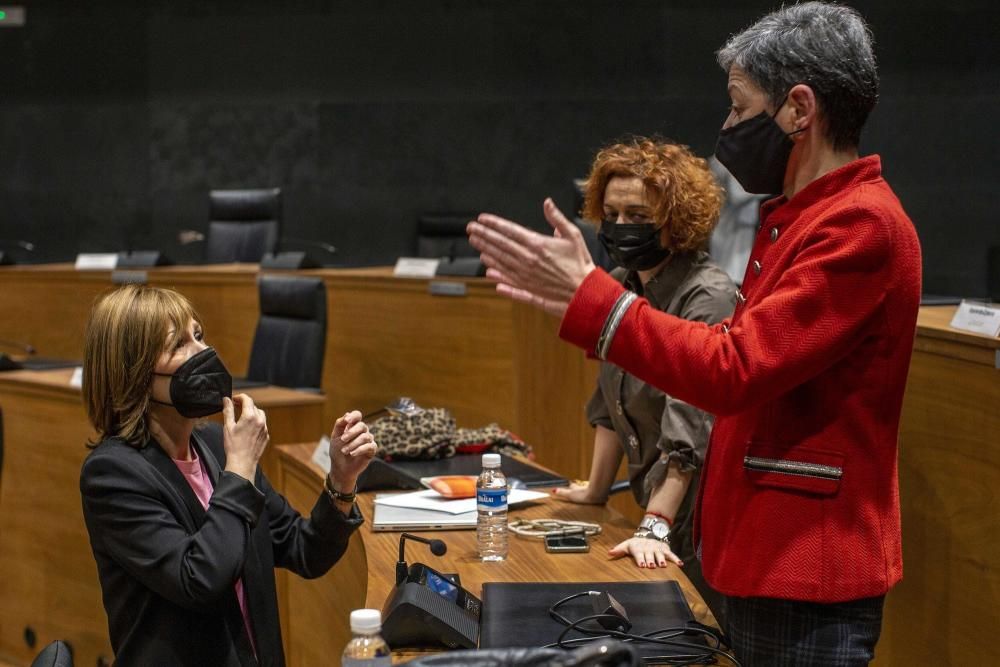 Imágenes del Parlamento de Navarra del pleno de este jueves 25 de marzo