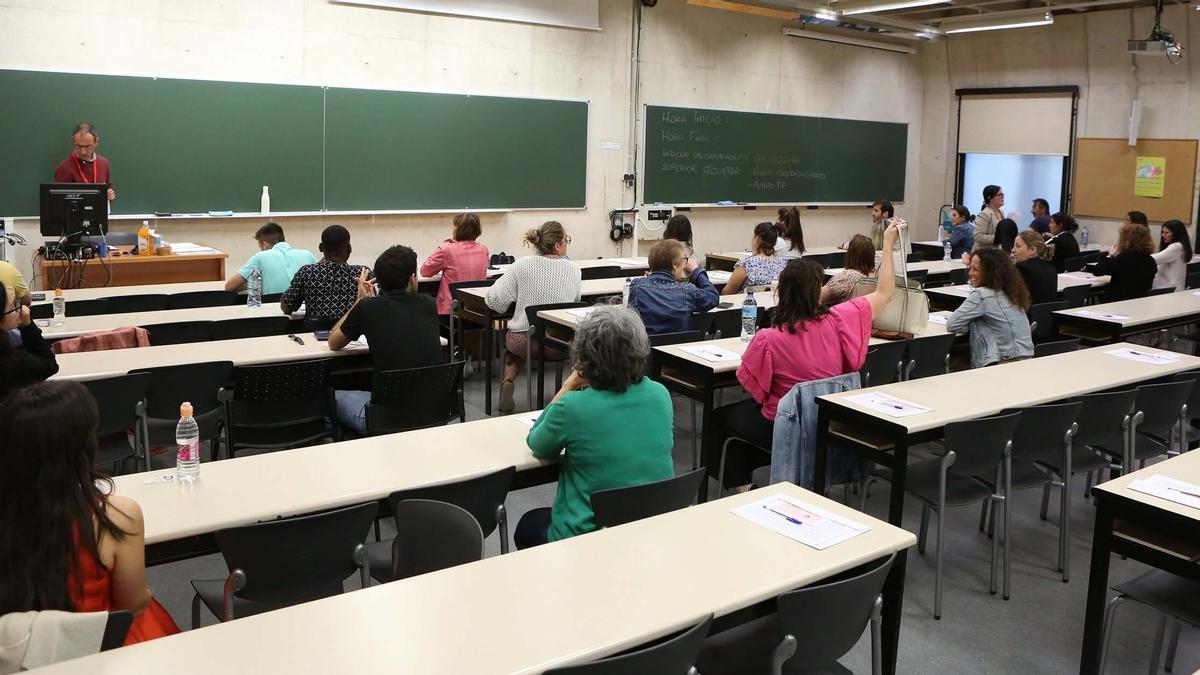 Imagen de un examen de otra OPE docente