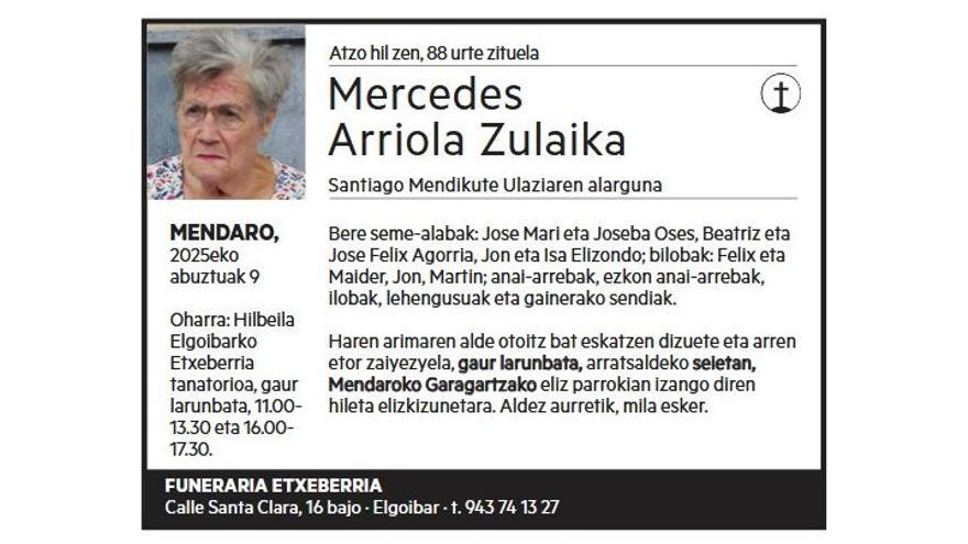 MERCEDES ARRIOLA ZULAIKA