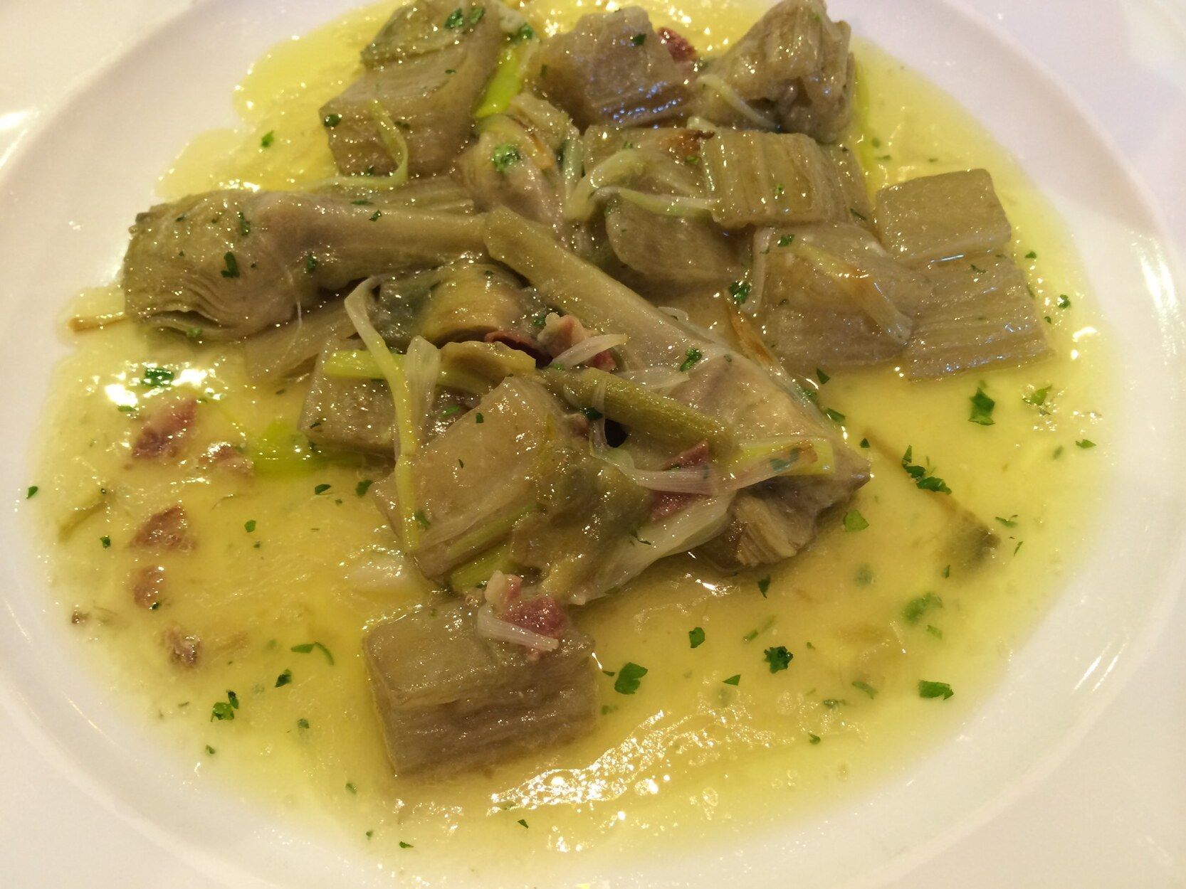 Alcachofas con cardo