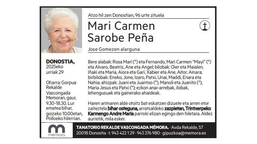 Mari Carmen Sarobe Peña