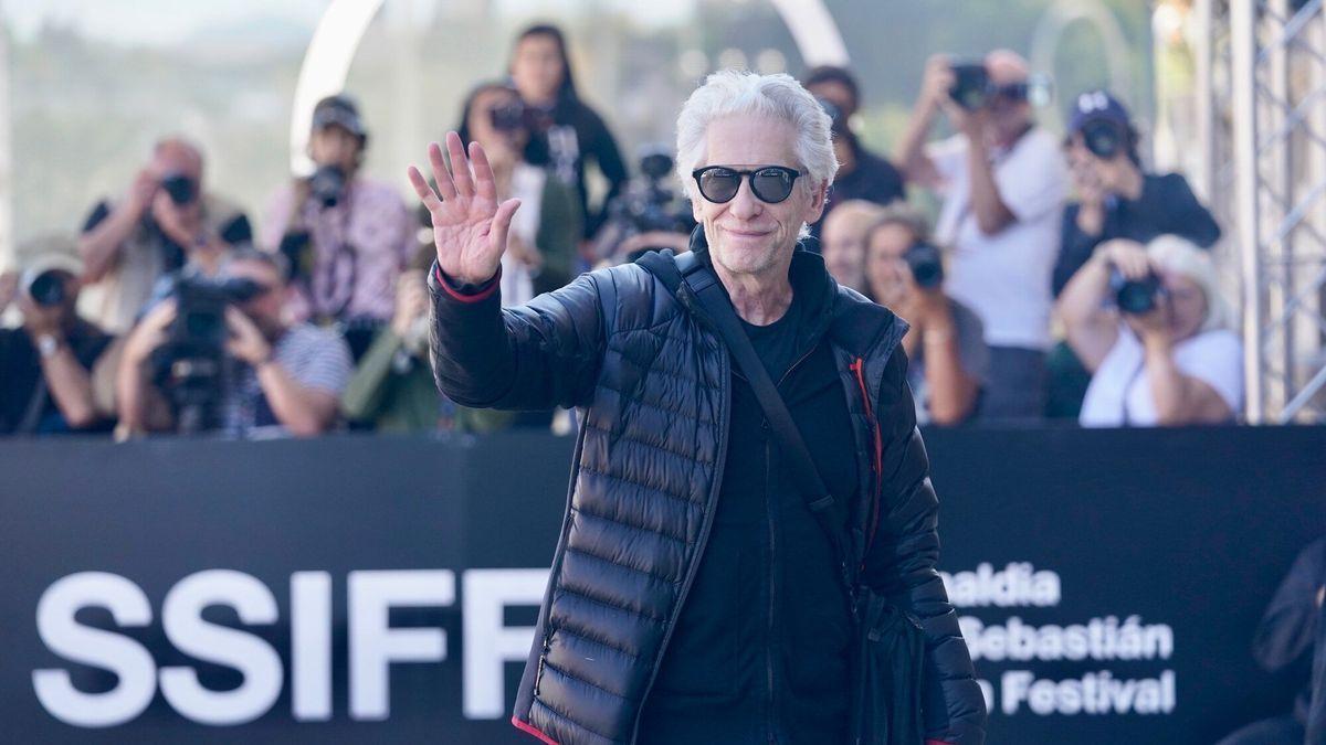 David Cronenberg a su llegada al Hotel María Cristina.