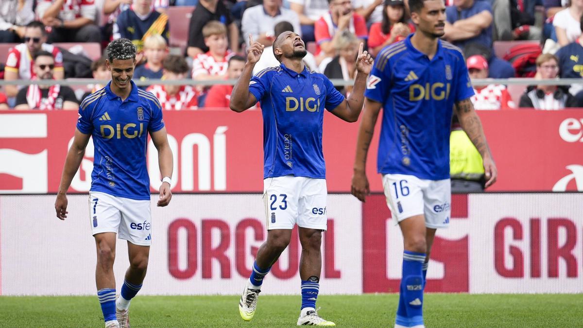 Rondón celebra su gol ante el Girona durante el partido contra el Girona este sábado. Rondón celebra su gol ante el Girona durante el partido contra el Girona este sábado.