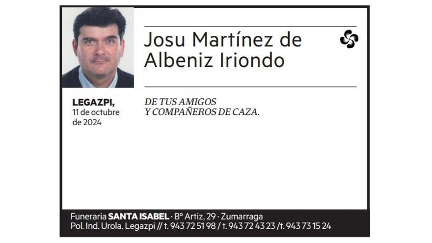 JOSU MARTINEZ DE ALBENIZ IRIONDO