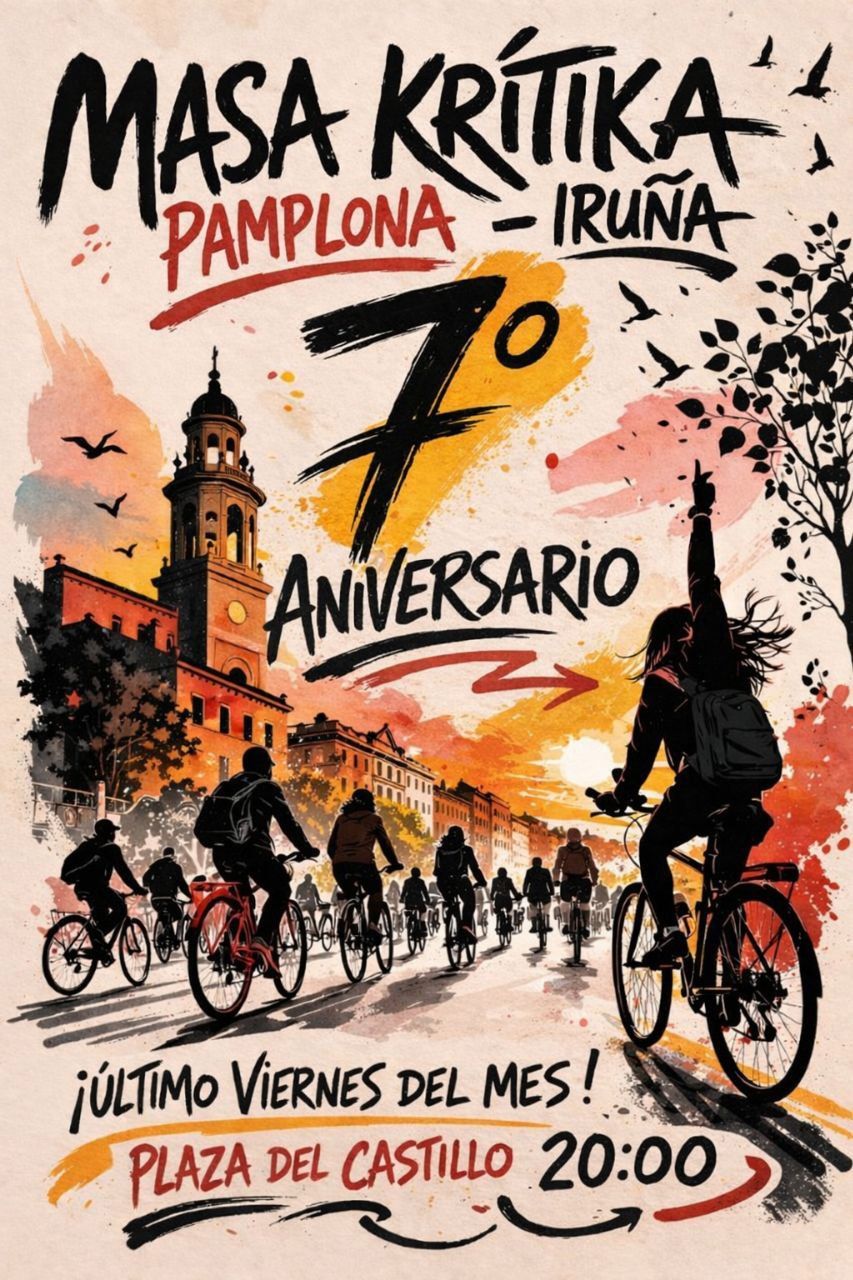 Cartel del séptimo aniversario de 'Masa Crítica'.