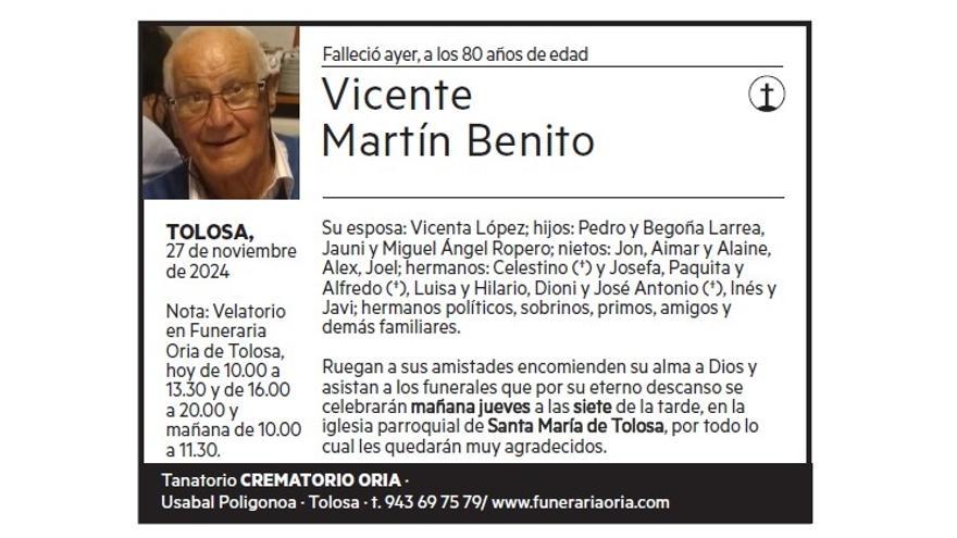 VICENTE MARTIN BENITO
