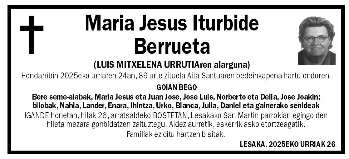 Maria Jesus Iturbide Berrueta