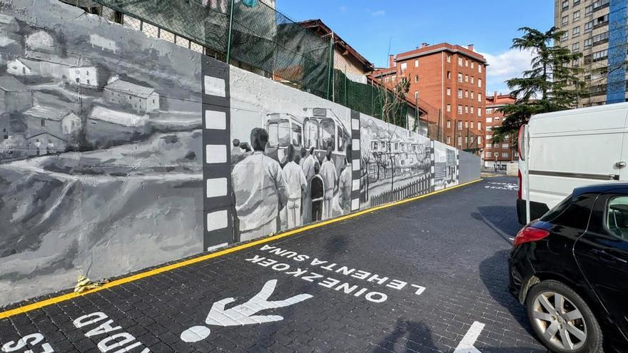 Un mural con la historia de Masustegi