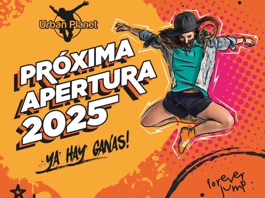 Anuncio sobre la anunciada apertura de este parque de ocio en Geuria Merkataritza Gunea.