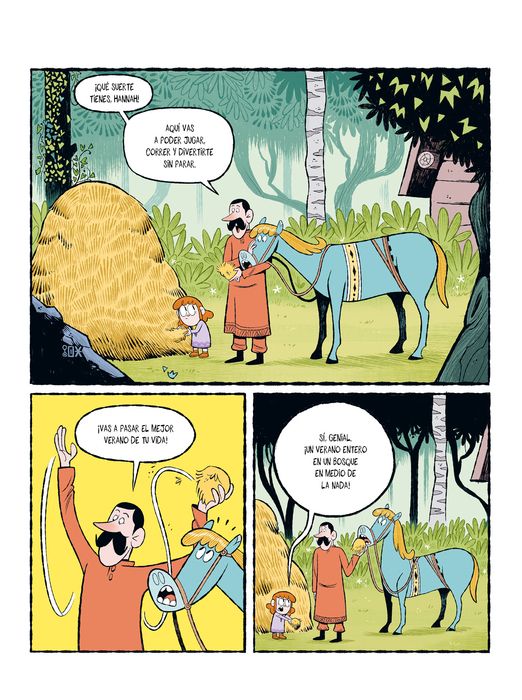 Detalle del interior del cómic 'El bosque de Oreka' de Paco Sordo.