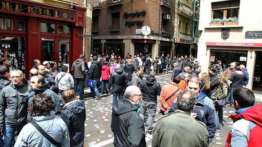 El seguimiento del segundo día de huelga en el comercio del metal ...