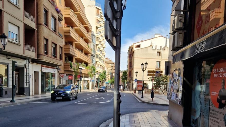 Imagen de la avenida de Zaragoza en Tudela.