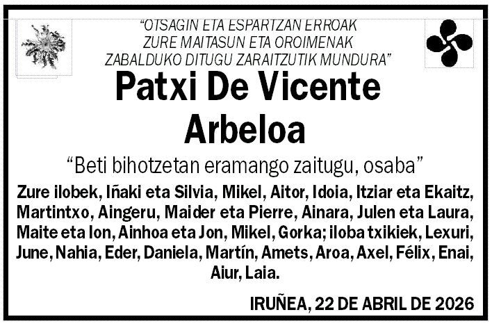 Patxi De Vicente Arbeloa
