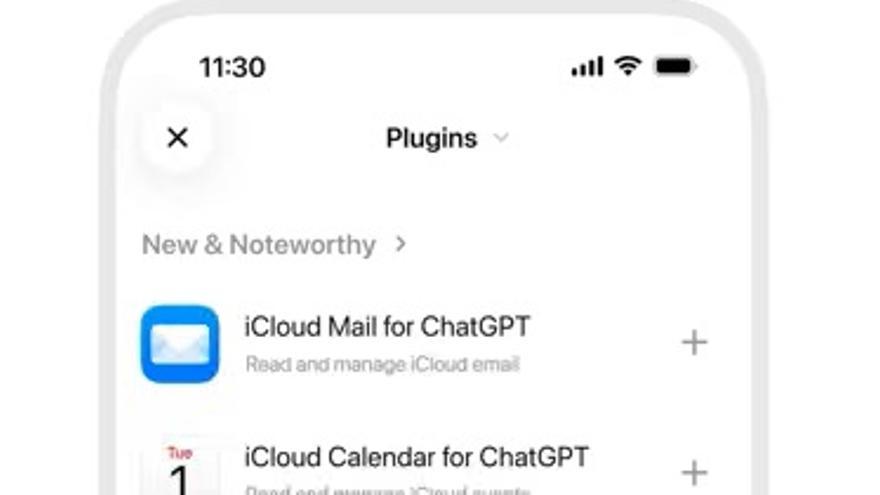 OpenAI lanza complementos de iCloud Mail y Calendar para ChatGPT