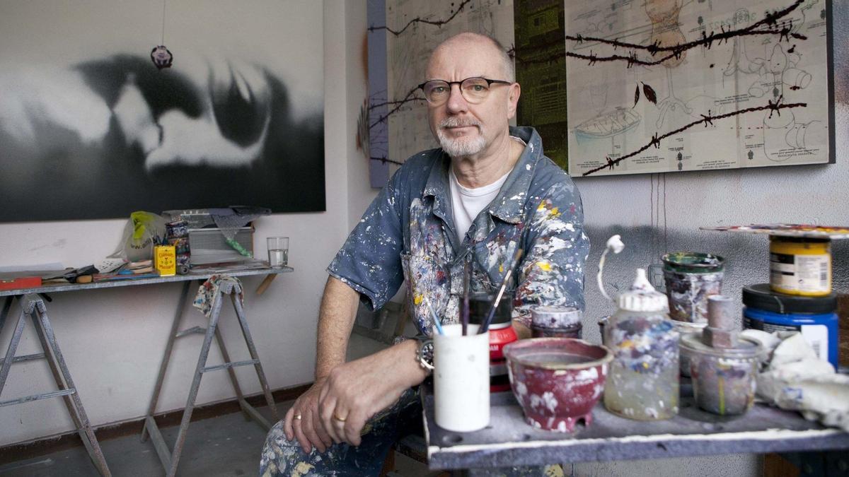 David F. Brandon en su estudio de Vitoria