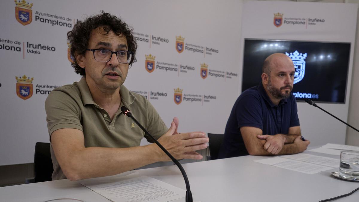 Txema Mauleón y Rubén Unanua, durante la rueda de prensa.