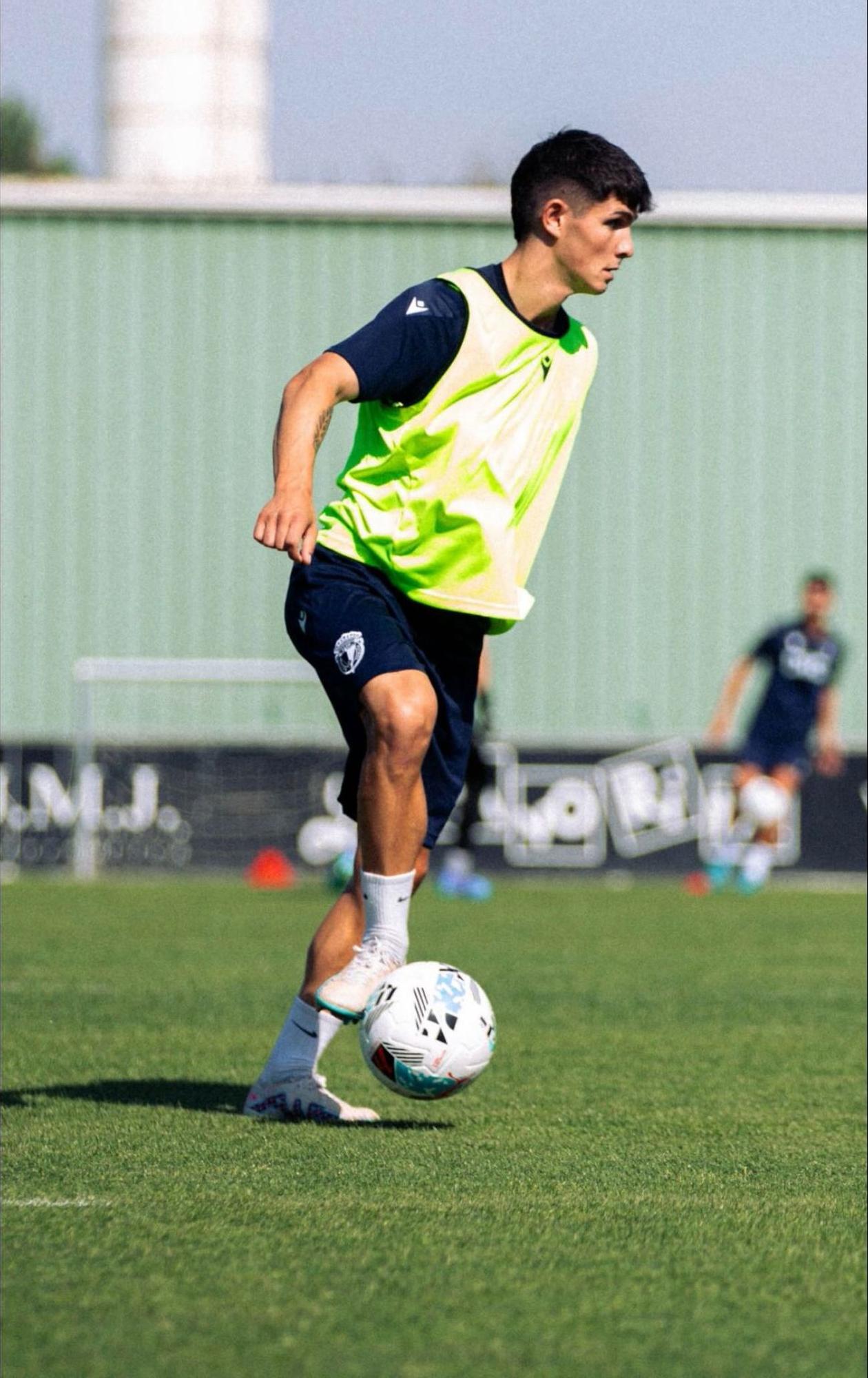 Fermín García, en un entrenamiento de esta pretemporada.