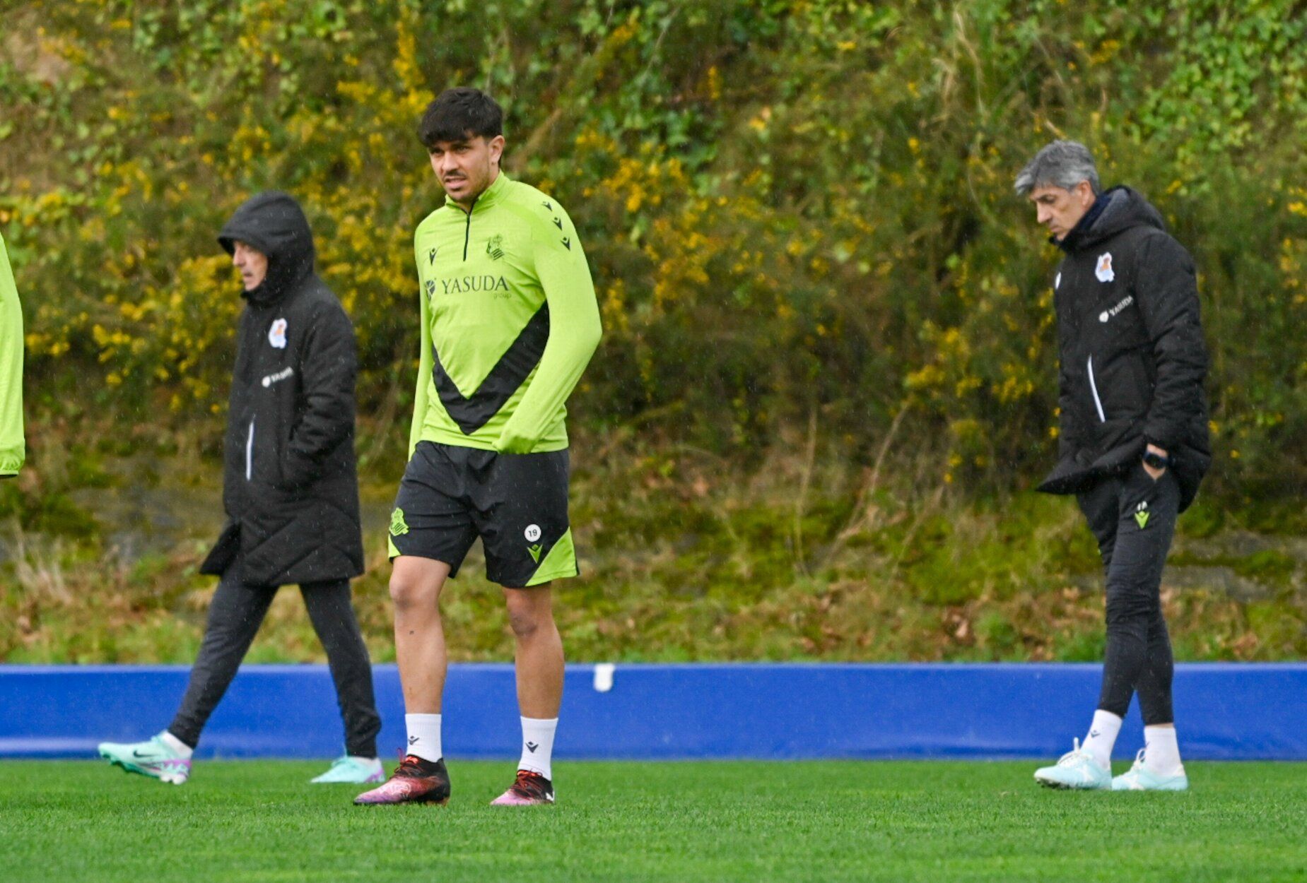 Entrenamiento antes de la semifinal en la Real y el Madrid