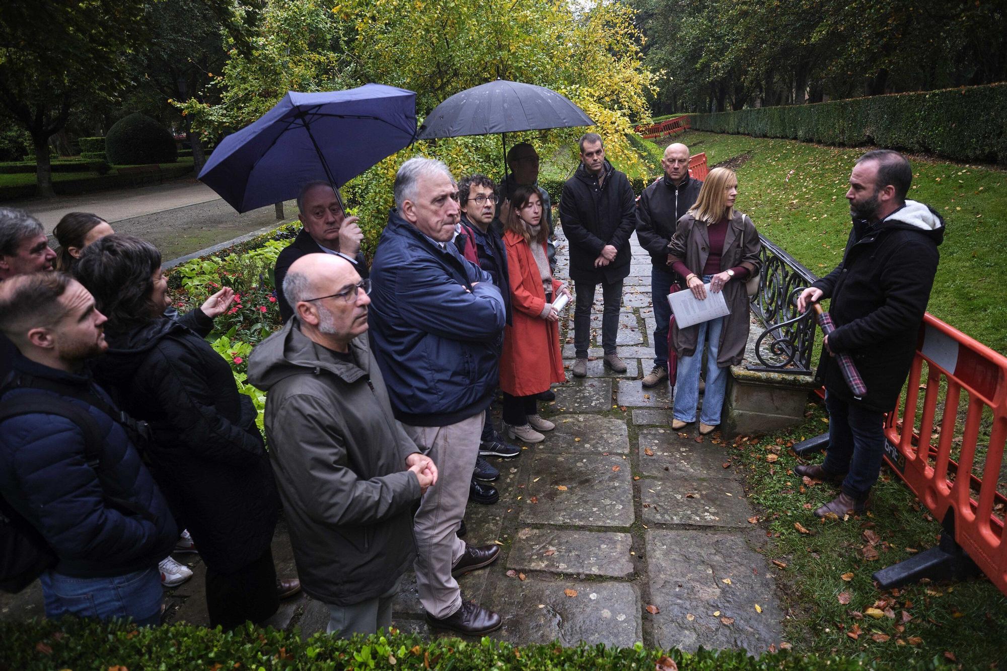 Las primeras estatuas se trasladarán de Sarasate a la Taconera la próxima semana