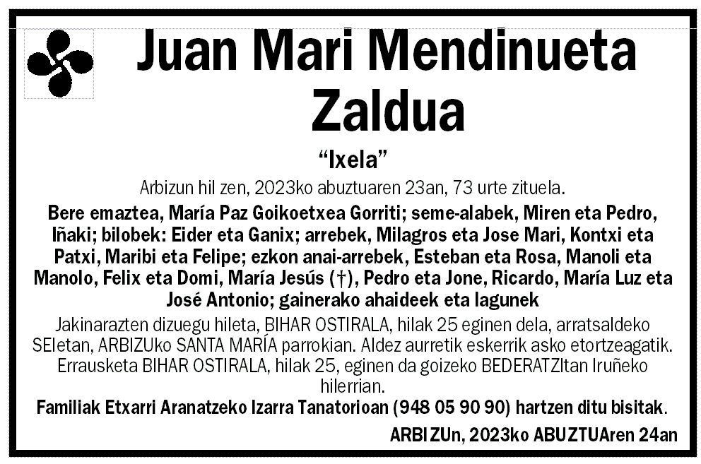 Juan Mari Mendinueta Zaldua