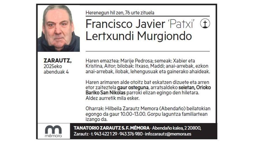 FRANCISCO JAVIER LERTXUNDI MURGIONDO