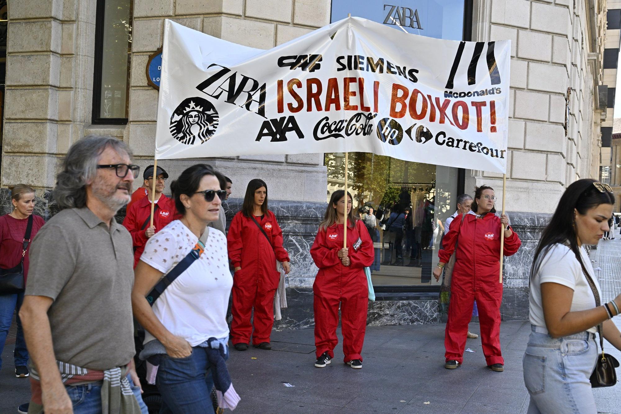 Miles de personas se manifiestan en Bilbao en apoyo al pueblo palestino