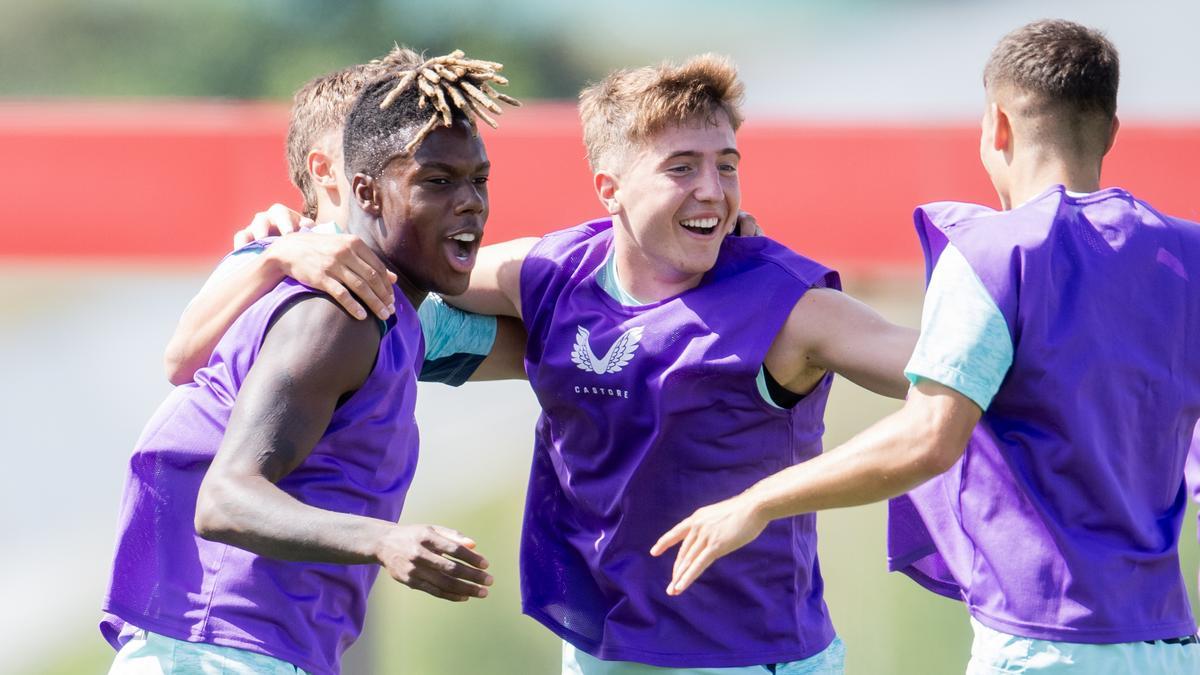 Jauregizar, en su primer entrenamiento de la pretemporada.