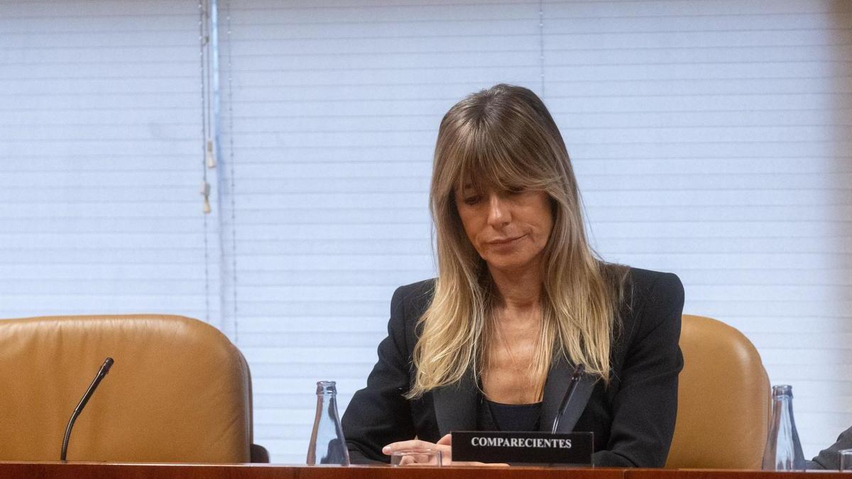 La mujer del presidente del Gobierno, Begoña Gómez, en la Asamblea de Madrid el pasado 13 de noviembre de 2024.