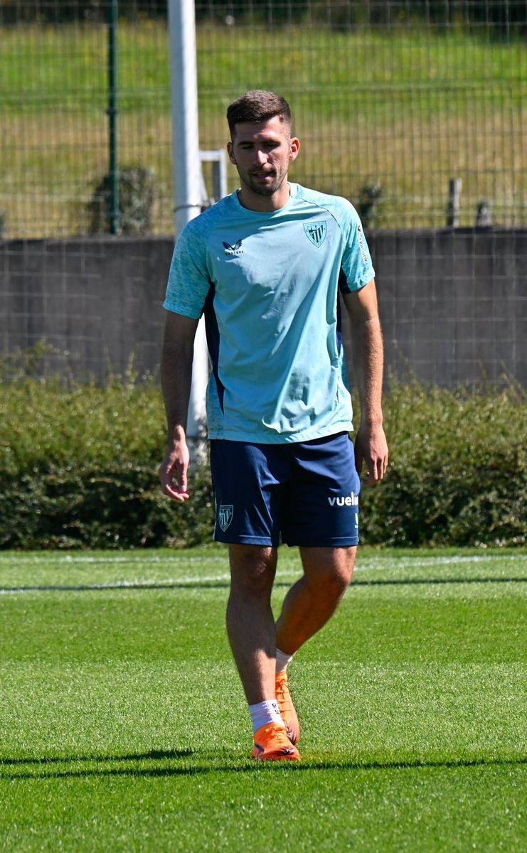 Entrenamiento del Athletic tras el partido ante el Borussia