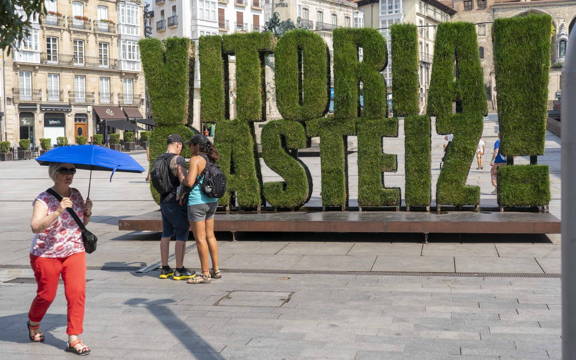 En imágenes: Vitoria sufre los estragos de la ola de calor