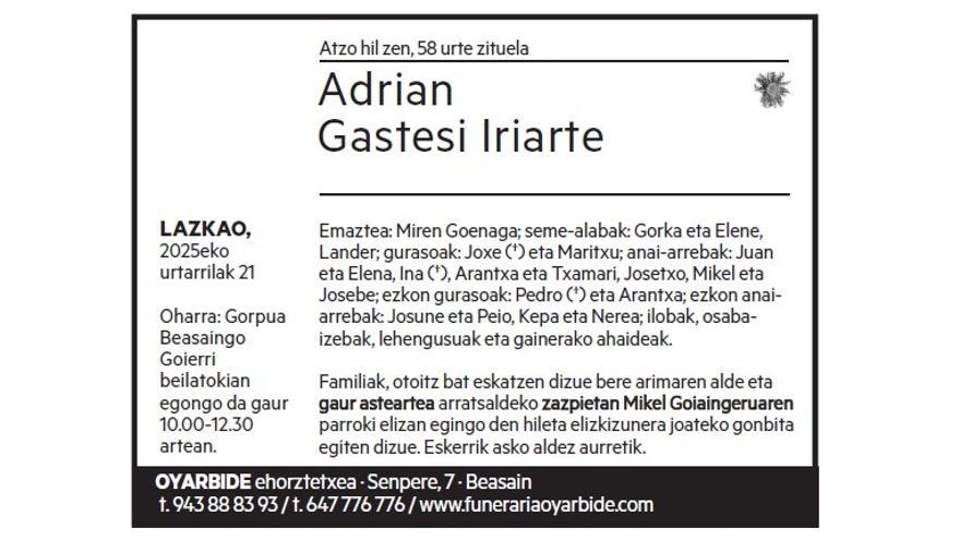 ADRIAN GASTESI IRIARTE