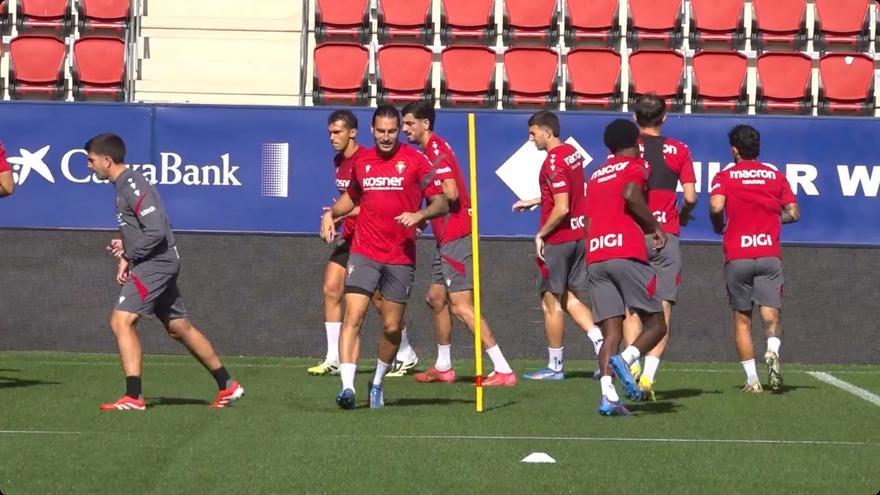 Osasuna prepara en El Sadar la visita al Villarreal