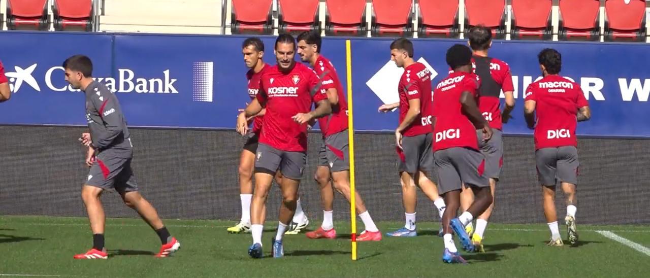 Osasuna prepara en El Sadar la visita al Villarreal